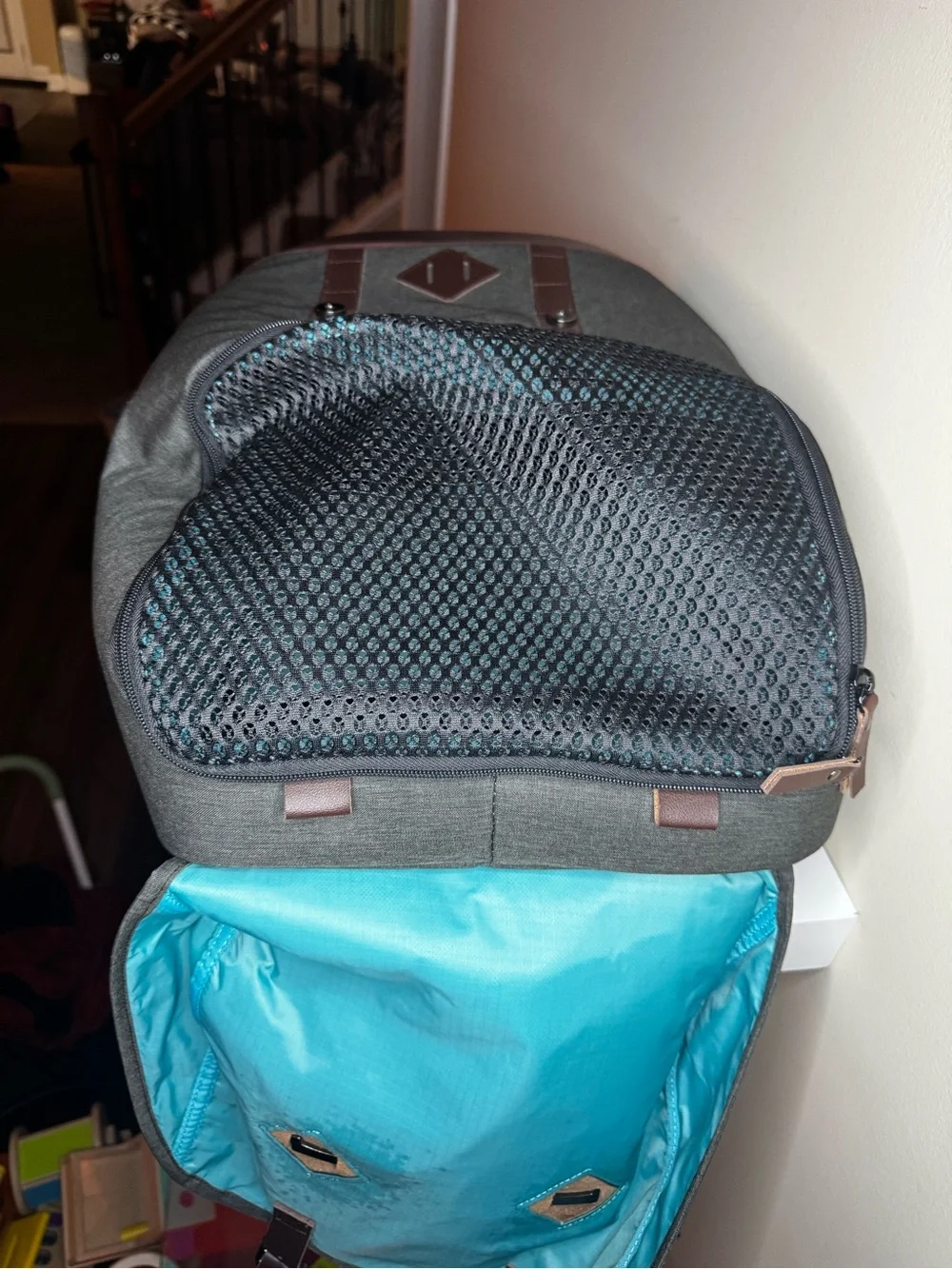 Kurgo Pet Gray and Brown Adventure Backpack